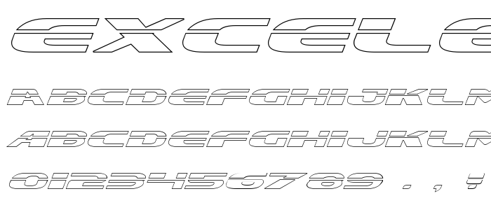 Excelerate Outline font